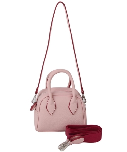 2 Toned Fashion Satchel Bag LHU506-Z PINK